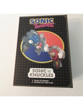 Hallmark Sonic vs Knuckles Christmas Tree Ornaments Set Sonic the Hedgehog